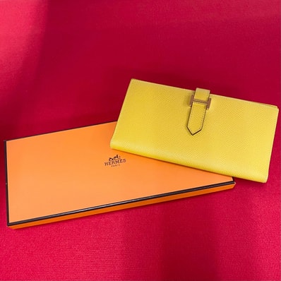 HERMES エルメス ベアンスフレ ヴォーエプソン 長財布 イエロー
94-10