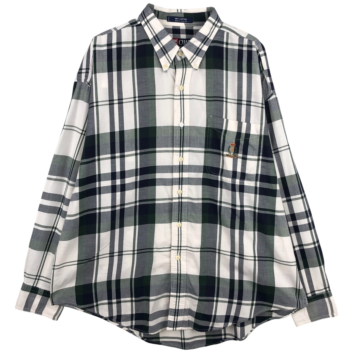 古着 ラルフローレン Ralph Lauren CHAPS チャップス 長袖 ボタンダウンチェックシャツ メンズXL相当/eaa602386