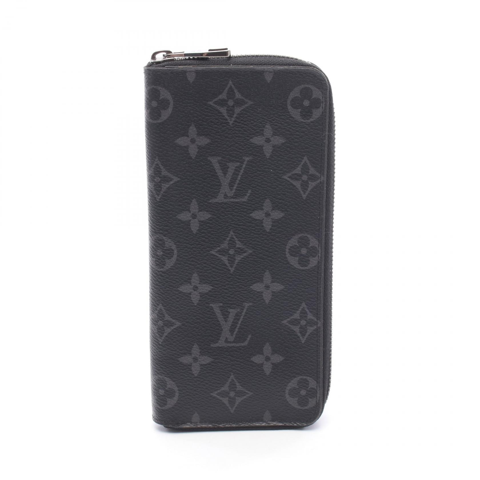 ルイ・ヴィトン LOUIS VUITTON ジッピーウォレット ヴェルティカル モノグラムエクリプス ラウンド長財布 財布 レザー PVC メンズ ブラック系 M62295 【中古】
