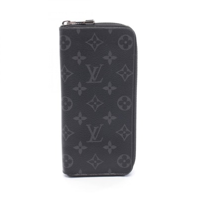 ルイ・ヴィトン LOUIS VUITTON ジッピーウォレット ヴェルティカル モノグラムエクリプス ラウンド長財布 財布 レザー PVC メンズ ブラック系 M62295 【中古】