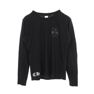 クロムハーツ CHROME HEARTS CHプラス バックプリント 長袖Tシャツ 衣料品 トップス コットン メンズ ブラック系 【中古】