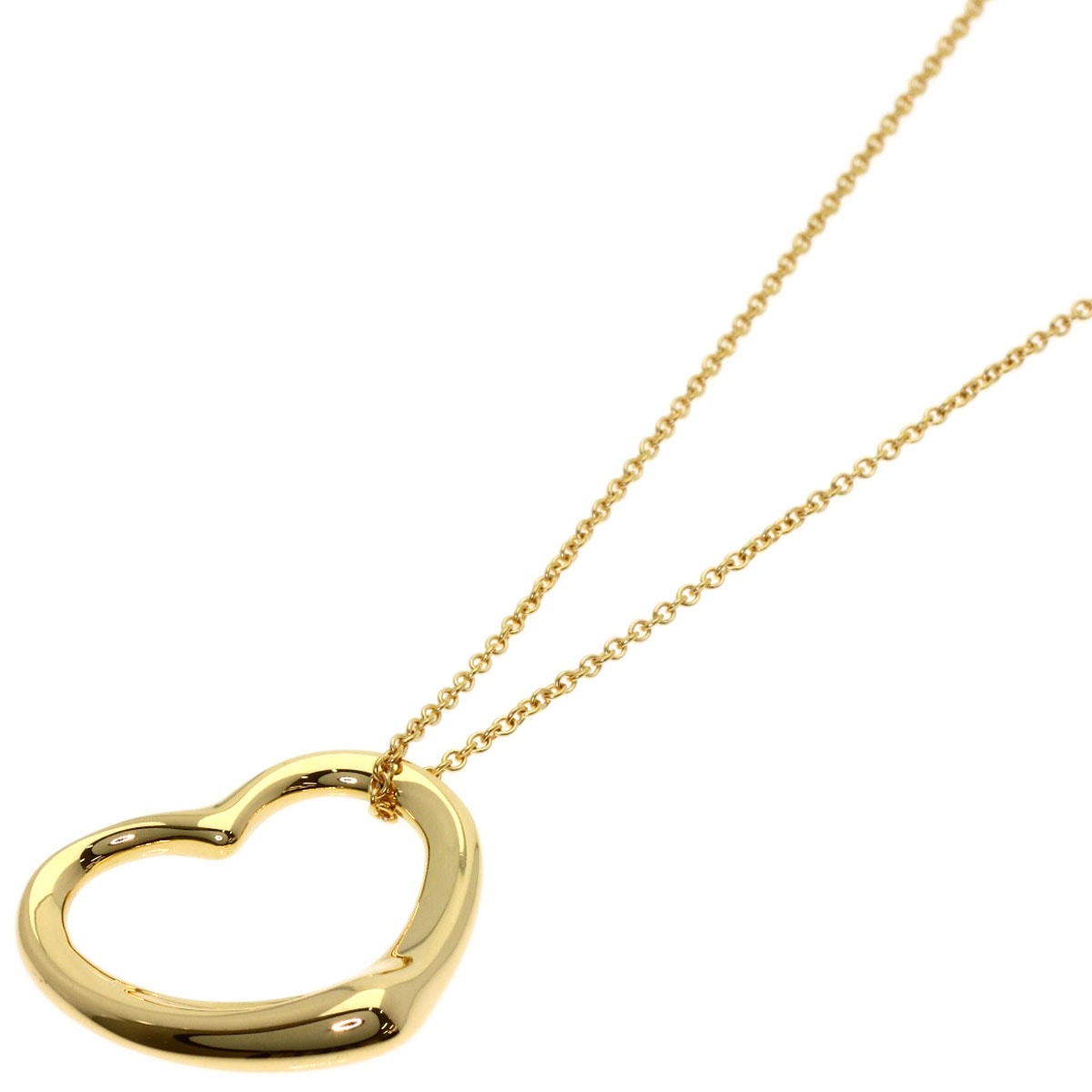 TIFFANY&Co. ティファニー オープンハート ネックレス K18YG レディース [中古]