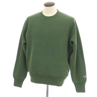 【中古】【未使用】チャンピオン Champion 2025年秋冬 URBAN RESEARCH別注 ウォッシュ加工 リバースウィーブ スウェット グリーン【サイズL】【メンズ】