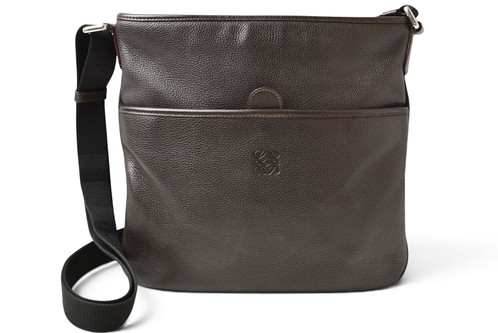 ロエベ ショルダーバッグ/メッセンジャーバッグ ヴィンテージ LOEWE メンズ レザー ダークブラウン【中古】