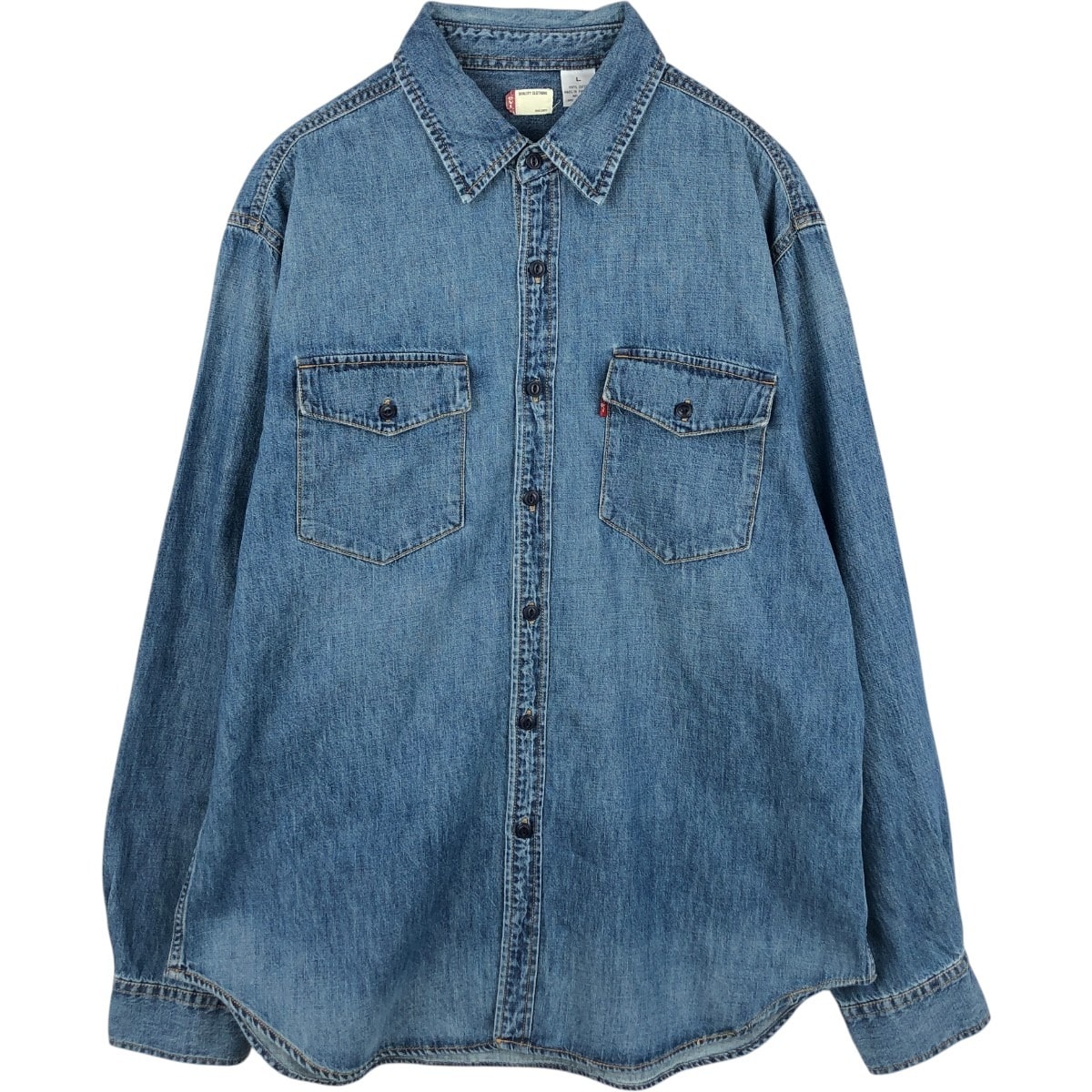 古着 90~00年代 リーバイス Levi's 長袖 デニムシャツ メンズL相当 ヴィンテージ/eaa676445