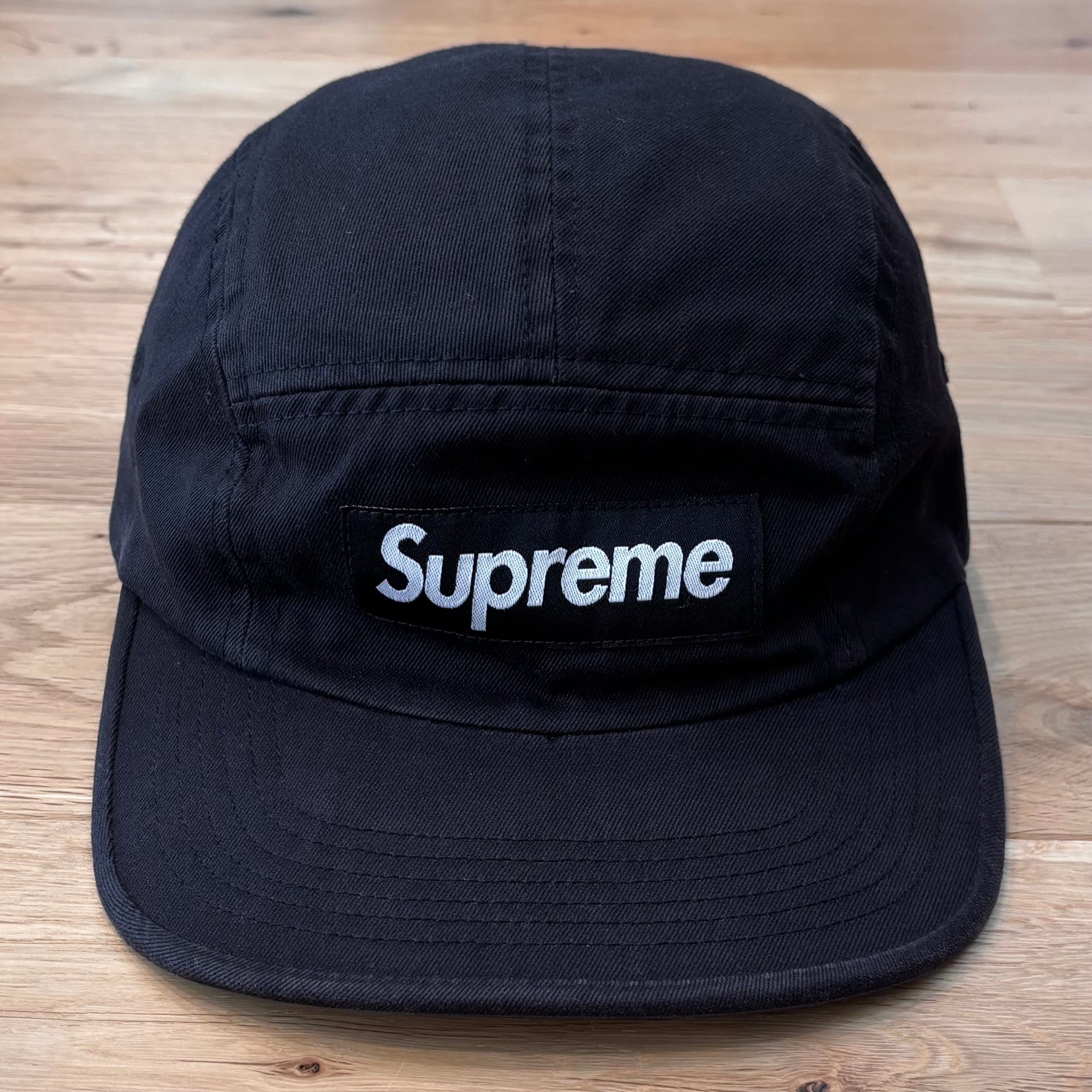 Supreme Washed Chino Twill Camp Cap "Black" (24SS)