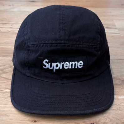 Supreme Washed Chino Twill Camp Cap "Black" (24SS)