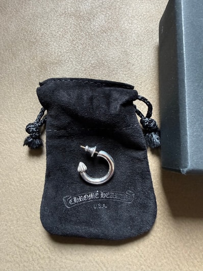 Chrome Hearts Hoop Plain Earrings "Silver"