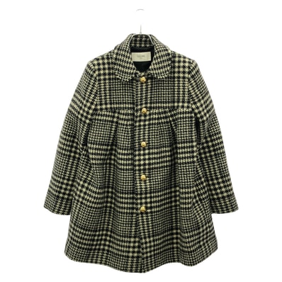 セリーヌ CELINE シックスティーン コート ブラック アイボリー 2M93C391Z 衣料品 アウター ウール レディース ブラック系 【中古】