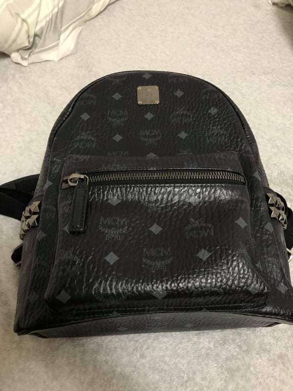 A BATHING APE / MCM Shark Stark Backpack Visetos Cognac "Brown"