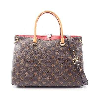 ルイ・ヴィトン LOUIS VUITTON パラス 2WAY ハンドバッグ バッグ PVCコーティングキャンバス レザー モノグラム スリーズ レディース ブラウン系 / レッド系 M41175 【中古】