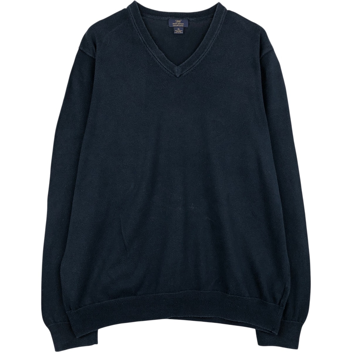 古着 ブルックスブラザーズ Brooks Brothers 346 Vネック スーピマコットンニットセーター メンズXL相当/eaa617975