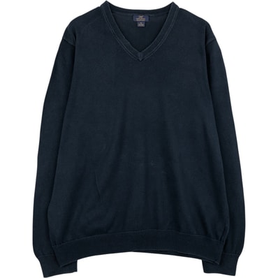 古着 ブルックスブラザーズ Brooks Brothers 346 Vネック スーピマコットンニットセーター メンズXL相当/eaa617975