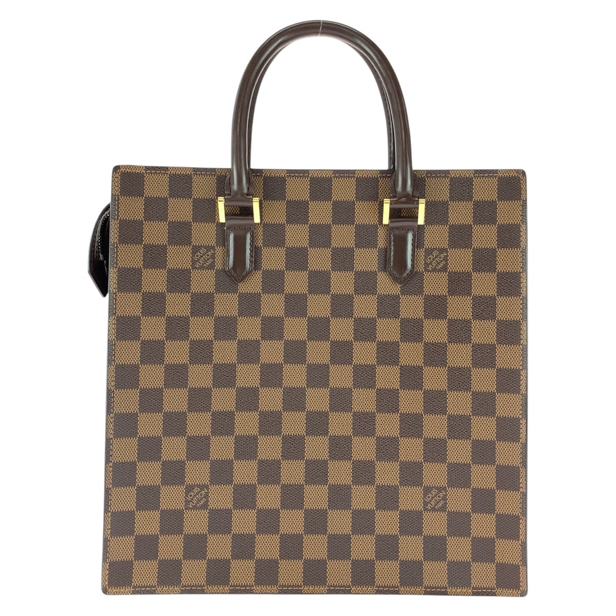 美品 LOUIS VUITTON ルイヴィトン ダミエ ヴェニスPM ブラウン ゴールド金具 PVC レザー/ トートバッグ ハンドバッグ 1-0292463 【中古】