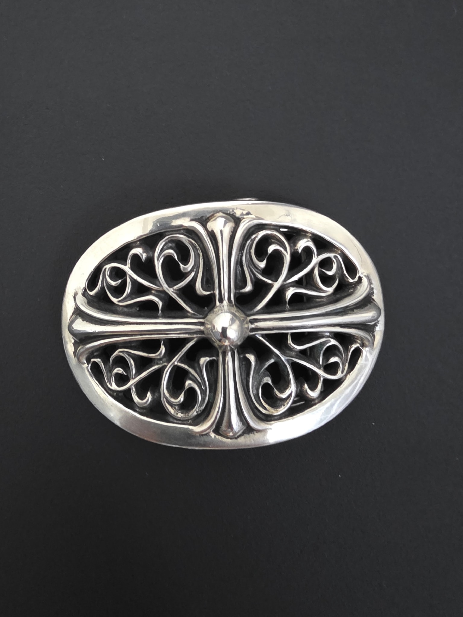Chrome Hearts Classic Oval Cross Buckle "Silver"