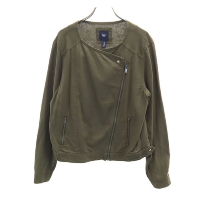 GAP ギャップ リネンブレンド ジャケット M カーキ