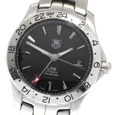 タグホイヤー リンク GMT デイト WJF2116 メンズ 【中古】