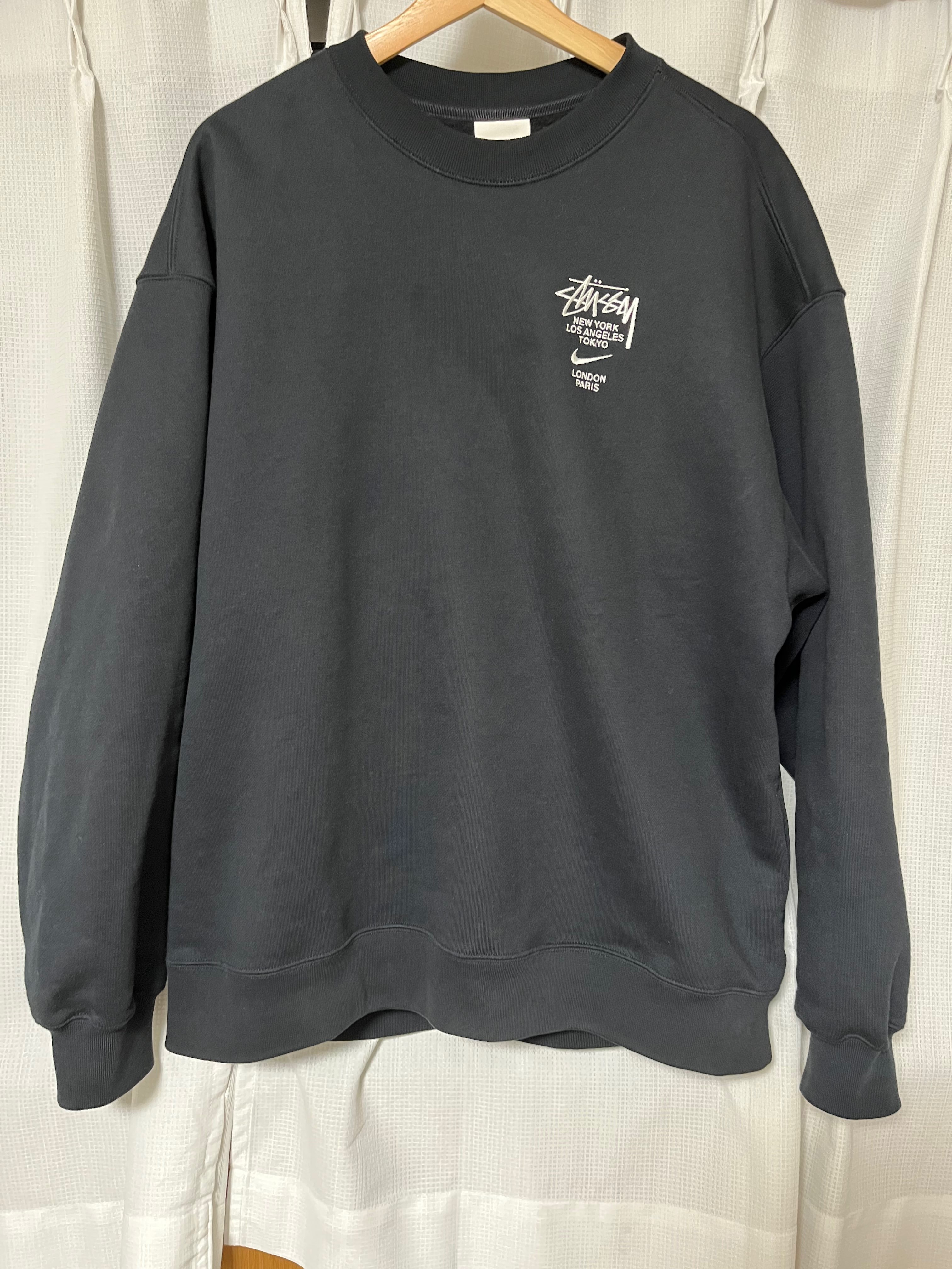 Nike x Stussy International Crewneck Sweatshirt (US Size) "Black" DC4198-010