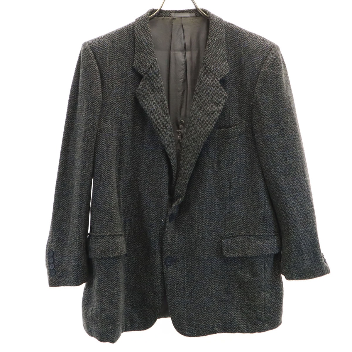Christian Dior クリスチャンディオール 90s ウール オールド ヘリンボーン柄 テーラードジャケット BE-5 グレー