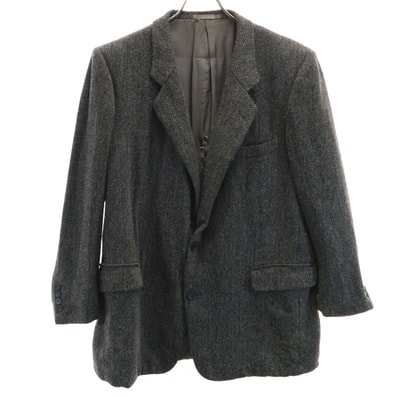 Christian Dior クリスチャンディオール 90s ウール オールド ヘリンボーン柄 テーラードジャケット BE-5 グレー