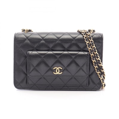 シャネル CHANEL マトラッセ ショルダーバッグ バッグ キャビアスキン(グレインドカーフ) レディース ブラック系 AP3464 【中古】