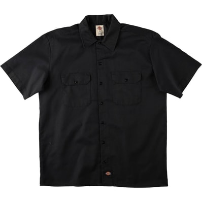 古着 ディッキーズ Dickies 半袖 ワークシャツ ボックスシャツ メンズL相当/eaa665193
