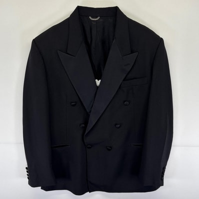 古着 ローレンラルフローレン LaurenRalphLauren テーラードジャケット ブレザー スーツ シングル ウール 44S グレー メンズ