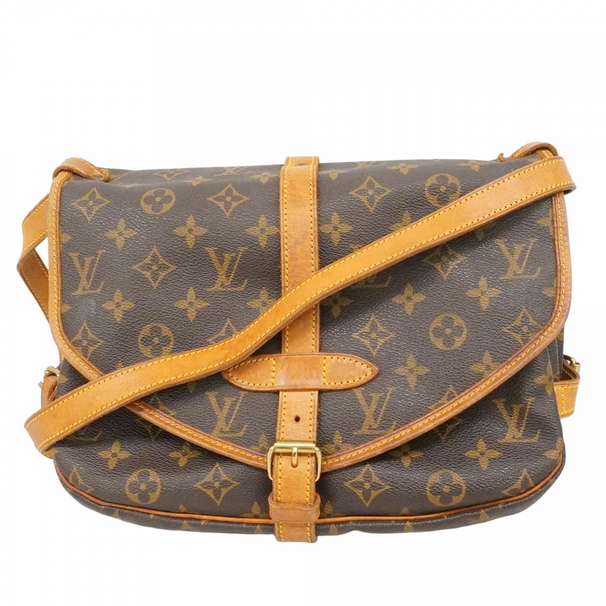 【6dc2450】ルイヴィトン ショルダーバッグ モノグラム ソミュール30 M42256 ブラウン【中古】レディース