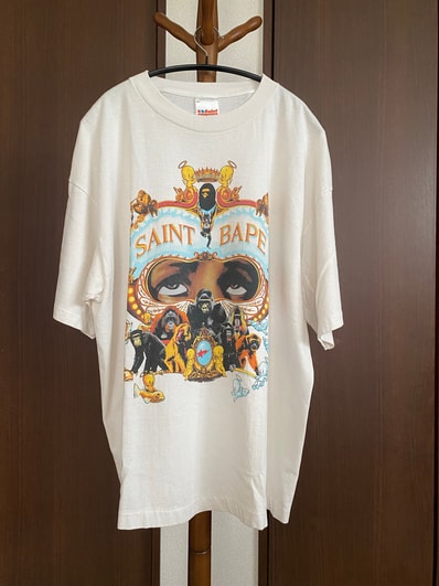 SAINT Mxxxxxx x A BATHING APE BAPE SS Tee Generation "White"