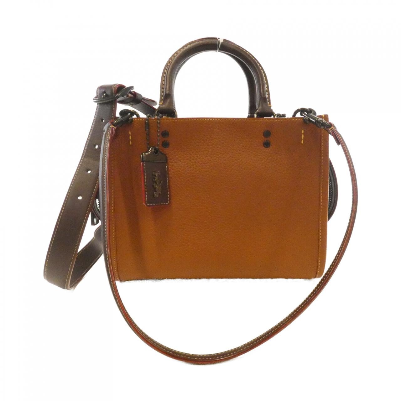 C (やや傷や汚れあり)】コーチ COACH F20031 オプアート ハンドバッグ 