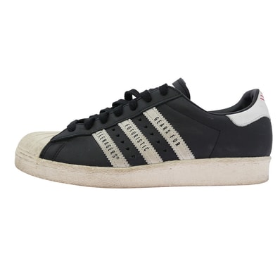 adidas アディダス スニーカー FY0729 HUMAN MADE ヒューマンメイド Superstar Wネーム スーパースター ローカット スニーカー ブラック系 ホワイト系 26.5cm【中古】