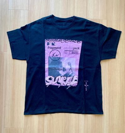 Travis Scott Cactus Jack For Fragment Pink Sunrise Tee "Black"
