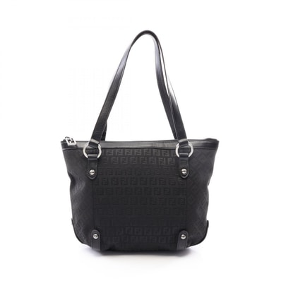 フェンディ FENDI ズッキーノ ショルダーバッグ バッグ キャンバス レザー レディース ブラック系 8BH196 【中古】