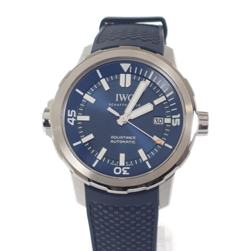 IWC インターナショナルウォッチカンパニー IWC アクアタイマー オートマティック IW328801 腕時計 ステンレススチール ラバー 自動巻き ブルー文字盤 メンズ【中古】【Aランク】