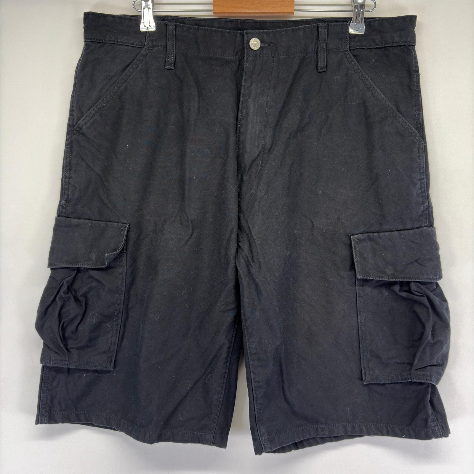 古着 リーバイス Levi's ショートパンツ カーゴパンツ ハーフパンツ 大きいサイズ w38 ブラック系 メンズ