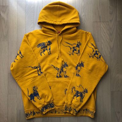 Supreme Animals Hooded Sweatshirt Gold