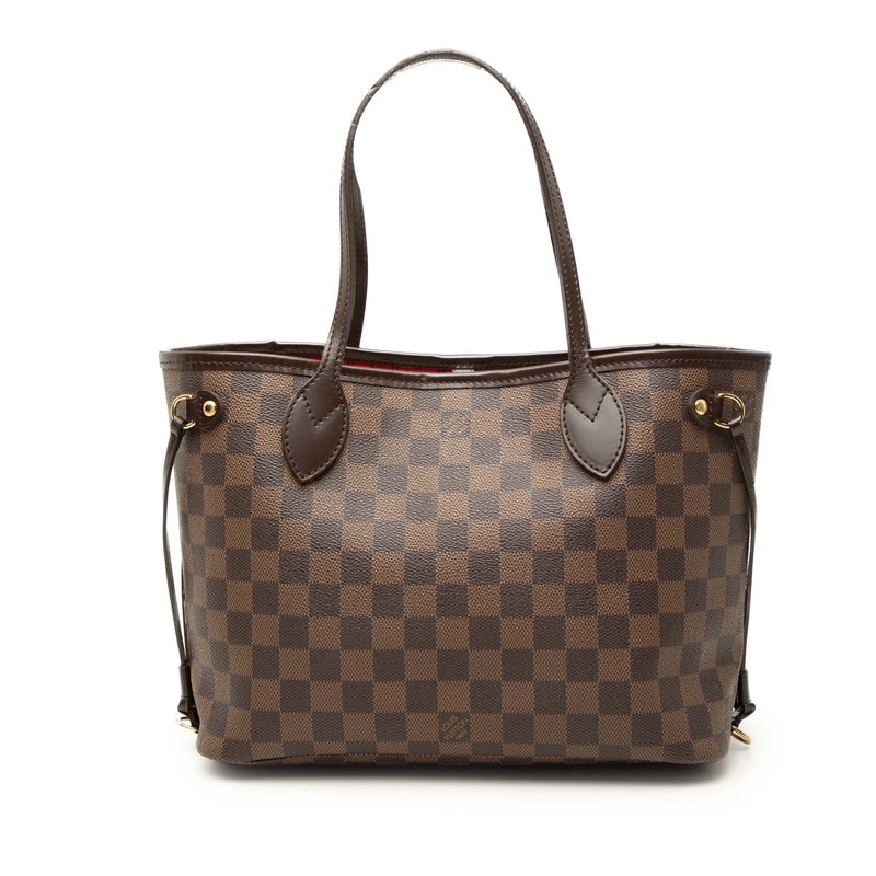 ルイ ヴィトン ダミエ ネヴァーフルPM ハンドバッグ トートバッグ N41359 ブラウン PVC レザー レディース LOUIS VUITTON 【中古】