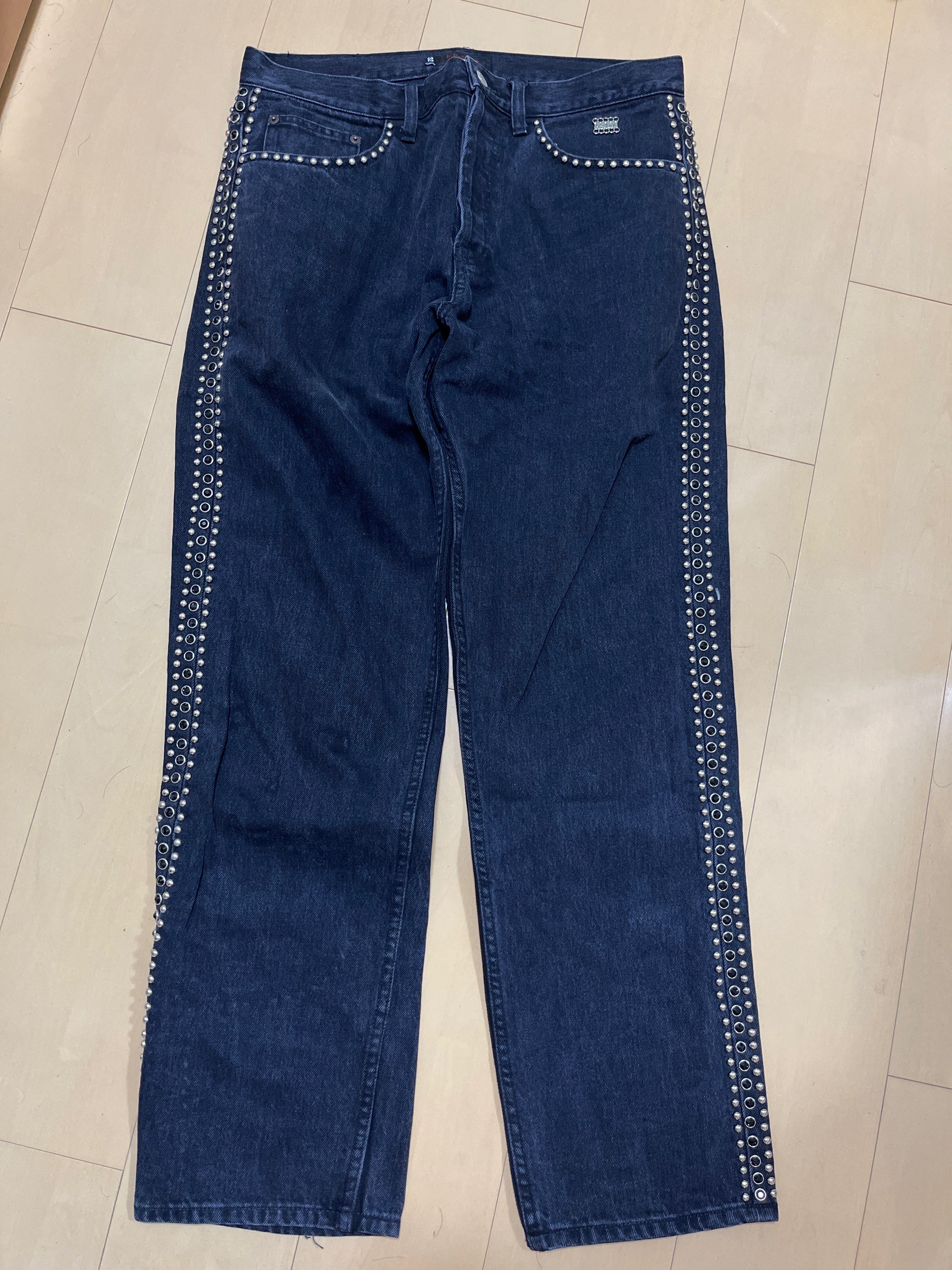 Supreme / B.B.Simon Studded Regular Jean "Black"