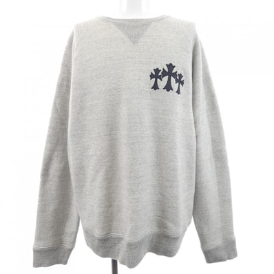 Chrome Hearts Y Not CH Logo Ultra Heavy Fleece 7-11 Crew Neck Sweat "Grey"