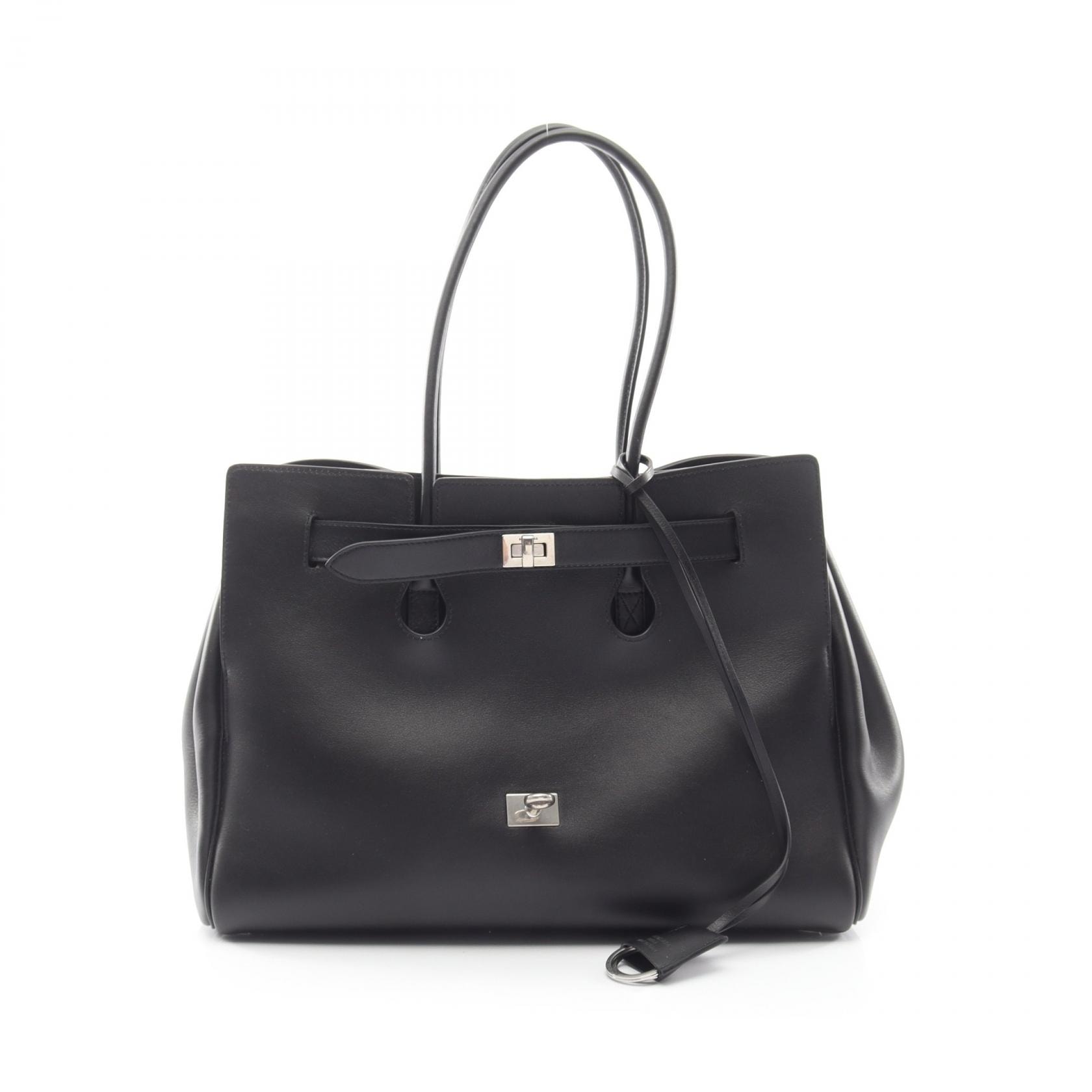 バレンシアガ BALENCIAGA Bel Air ベルエア トートバッグ バッグ レザー レディース ブラック系 805481 【中古】