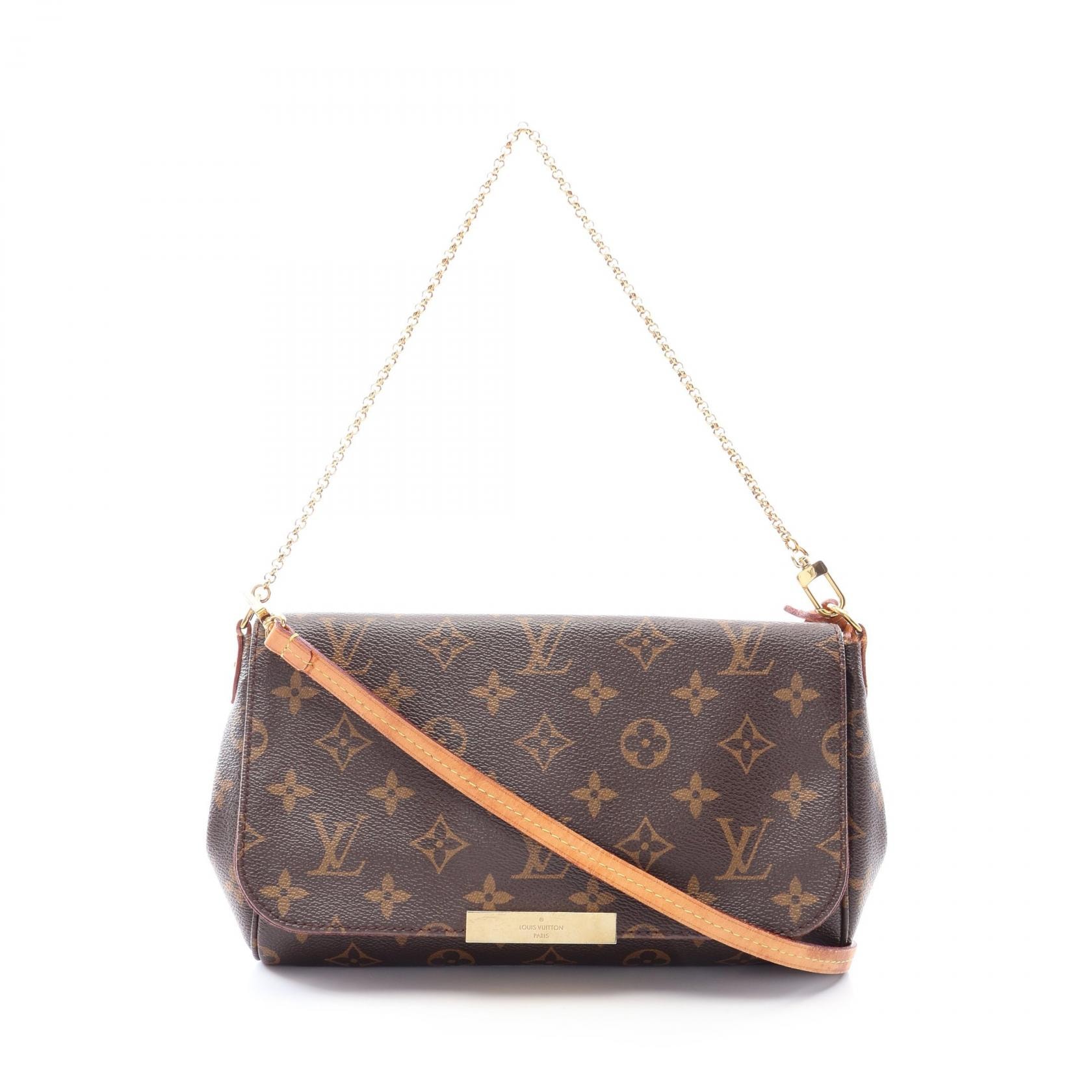 ルイ・ヴィトン LOUIS VUITTON フェイボリットMM 2WAY ハンドバッグ バッグ PVCコーティングキャンバス レザー モノグラム レディース ブラウン系 M40718 【中古】