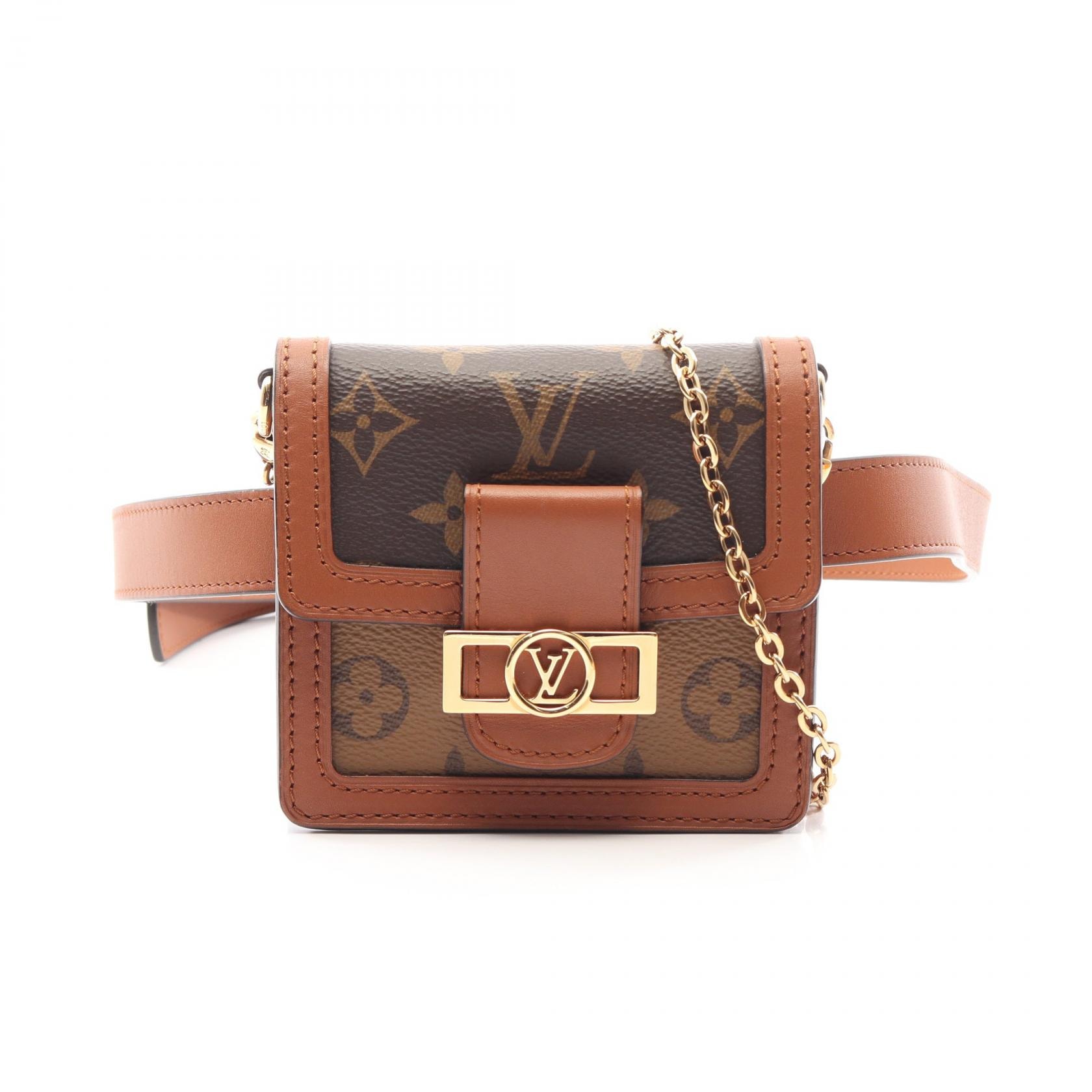 ルイ・ヴィトン LOUIS VUITTON バムバッグ ドーフィーヌBB モノグラムリバース 2WAY ウエストバッグ ボディバッグ バッグ PVCコーティングキャンバス レザー モノグラム・リバース レディース ブラウン系 M68621