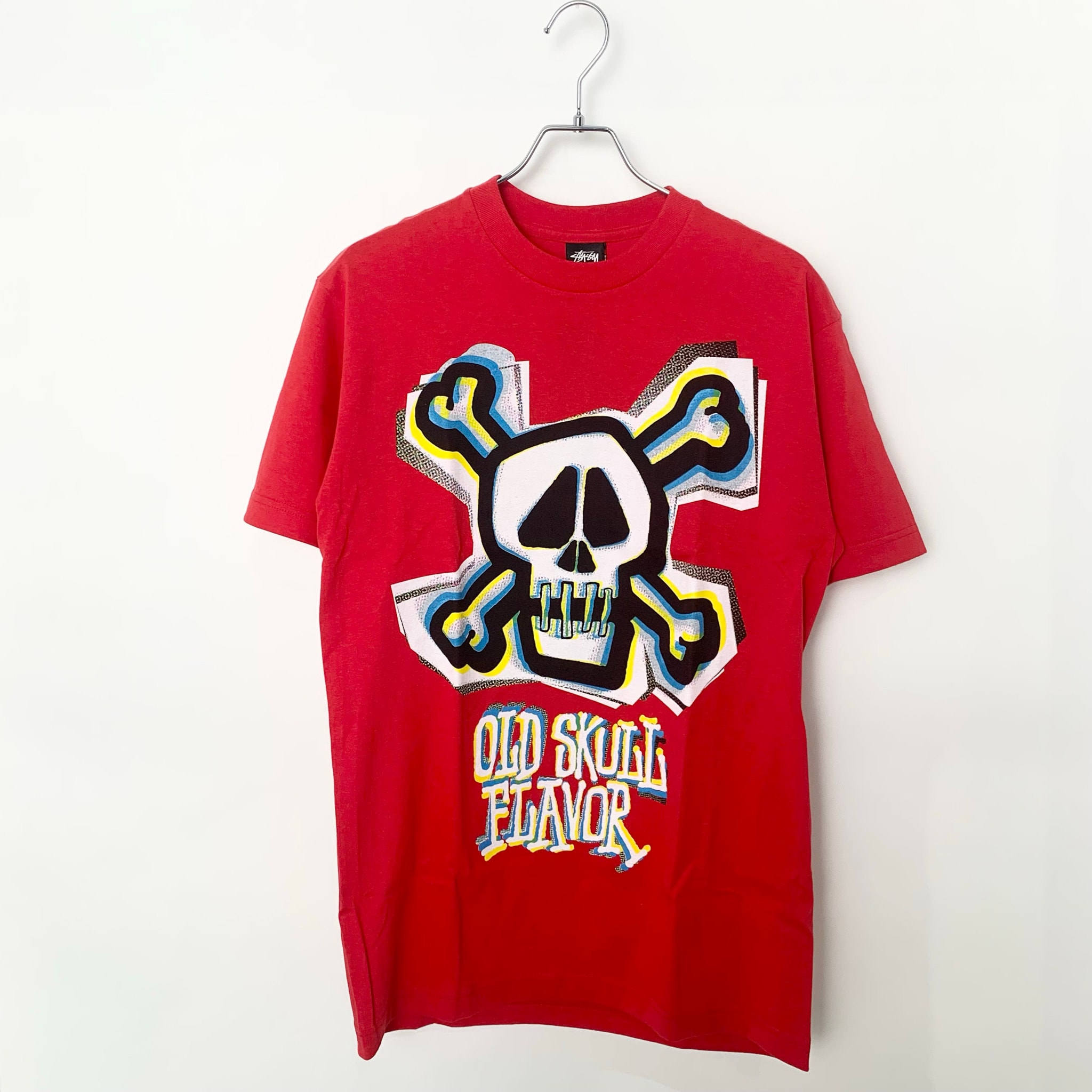 STUSSY OLD SKULL FLAVOR TEE red