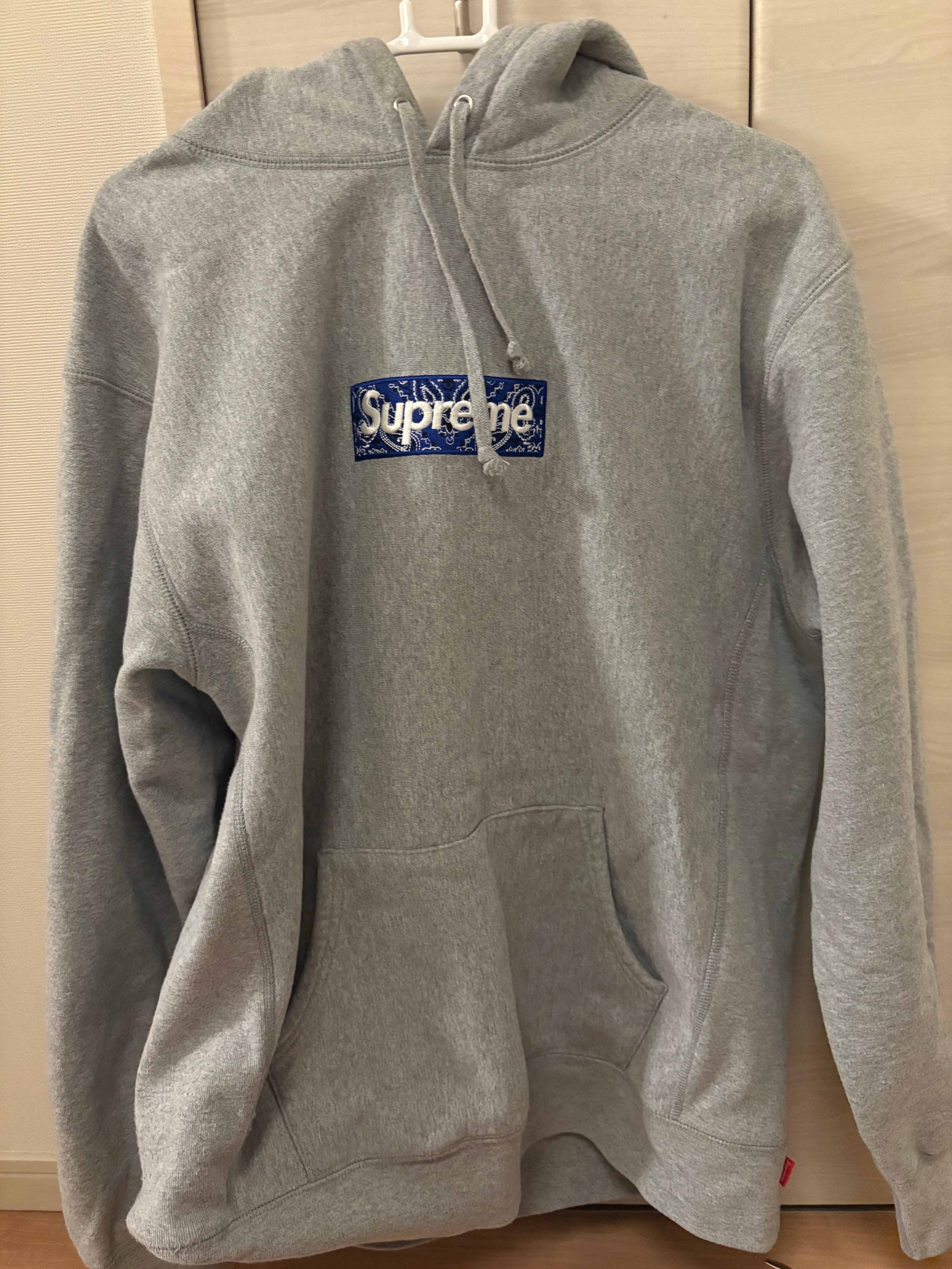 Supreme Bandana Box Logo Hooded Sweatshirt "Grey"