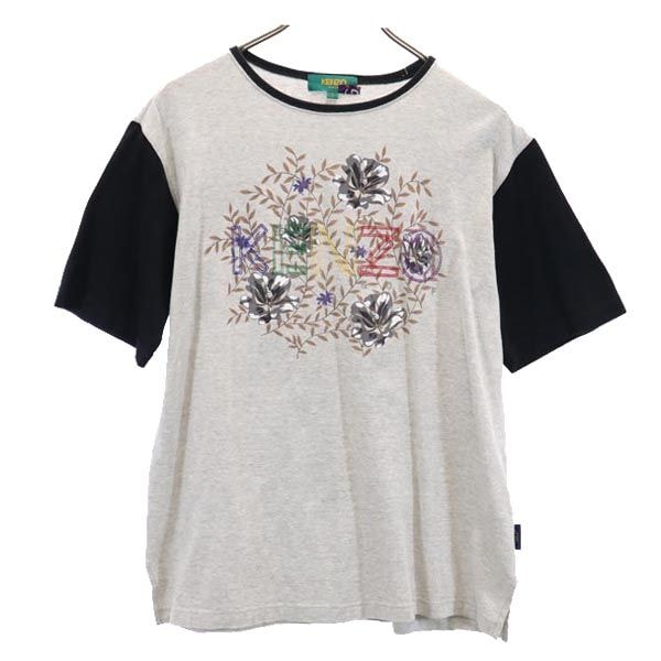 KENZO GOLF ケンゾーゴルフ 日本製 刺繍 半袖 Tシャツ 2 グレー系