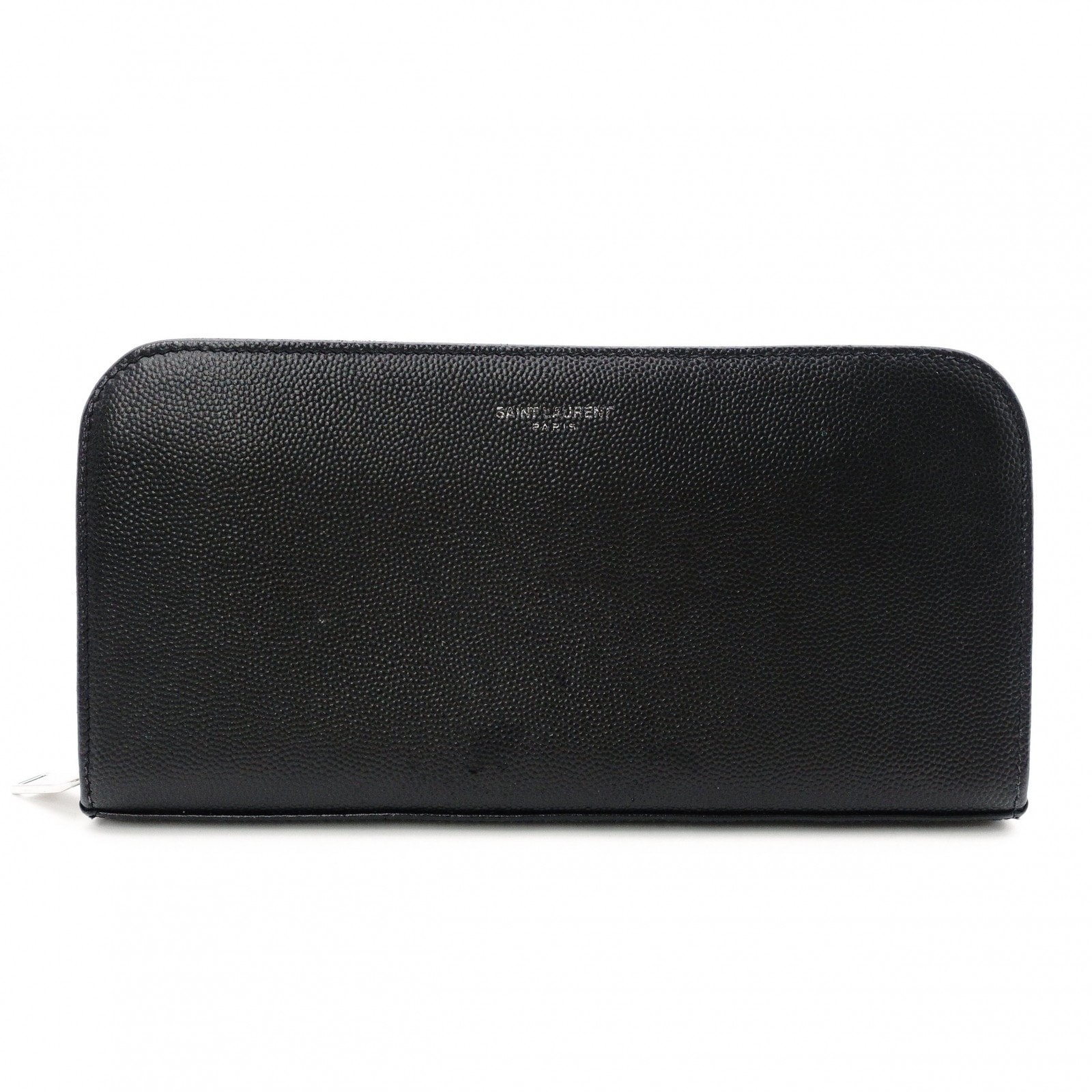 SAINT LAURENT サンローラン 長財布 レザー ブラック シルバー金具