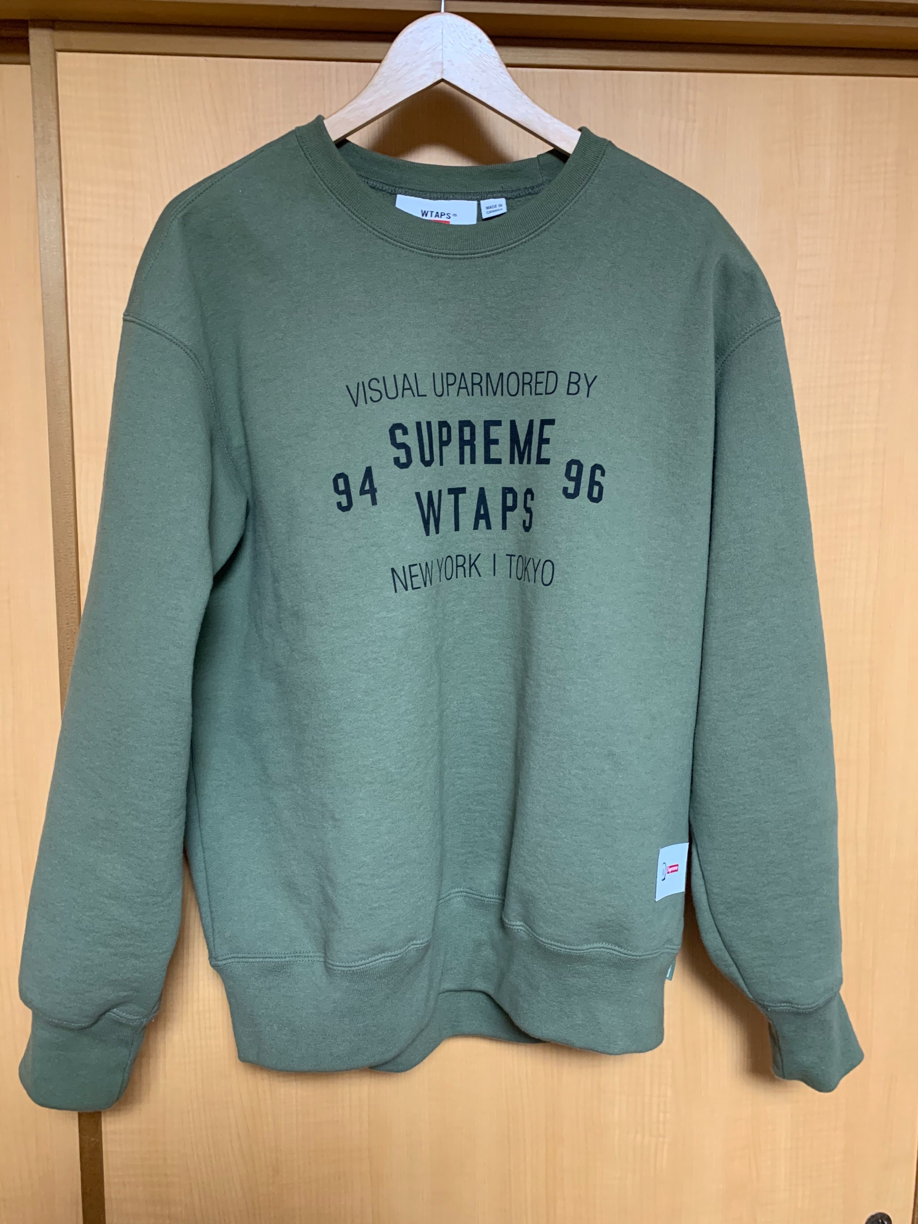 Supreme / WTAPS Crewneck "Light Olive"