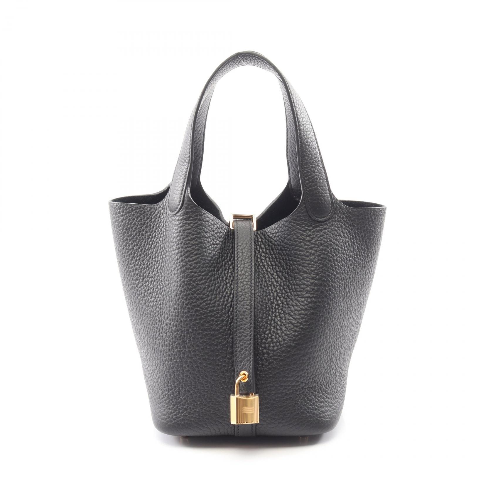 エルメス HERMES ピコタンロックPM ハンドバッグ バッグ レザー トリヨンクレマンス K刻印(2025年製造) レディース ブラック系 【中古】