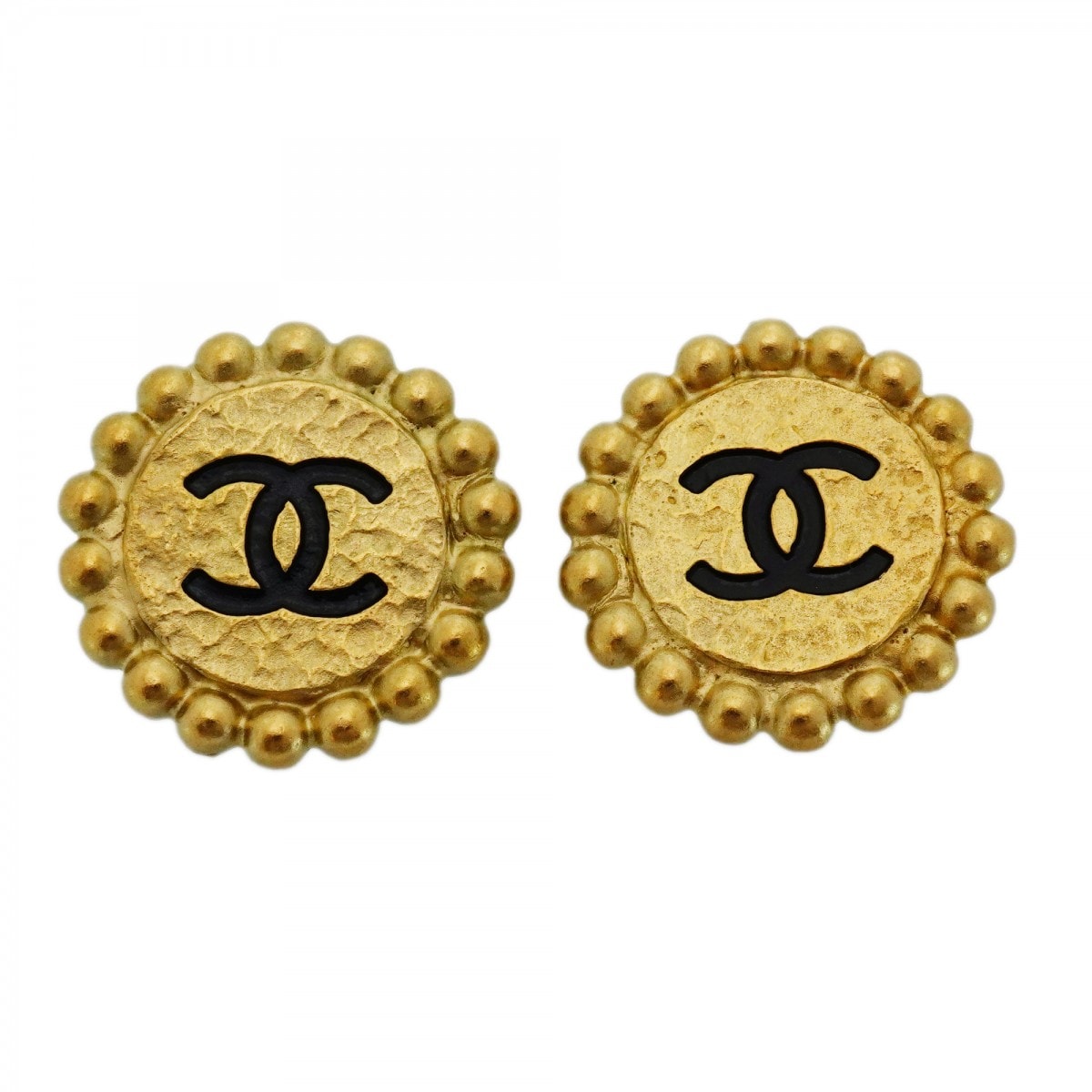 【6jdb0382-k】シャネル イヤリング ヴィンテージ ココマーク GPメッキ ゴールド【中古】レディース