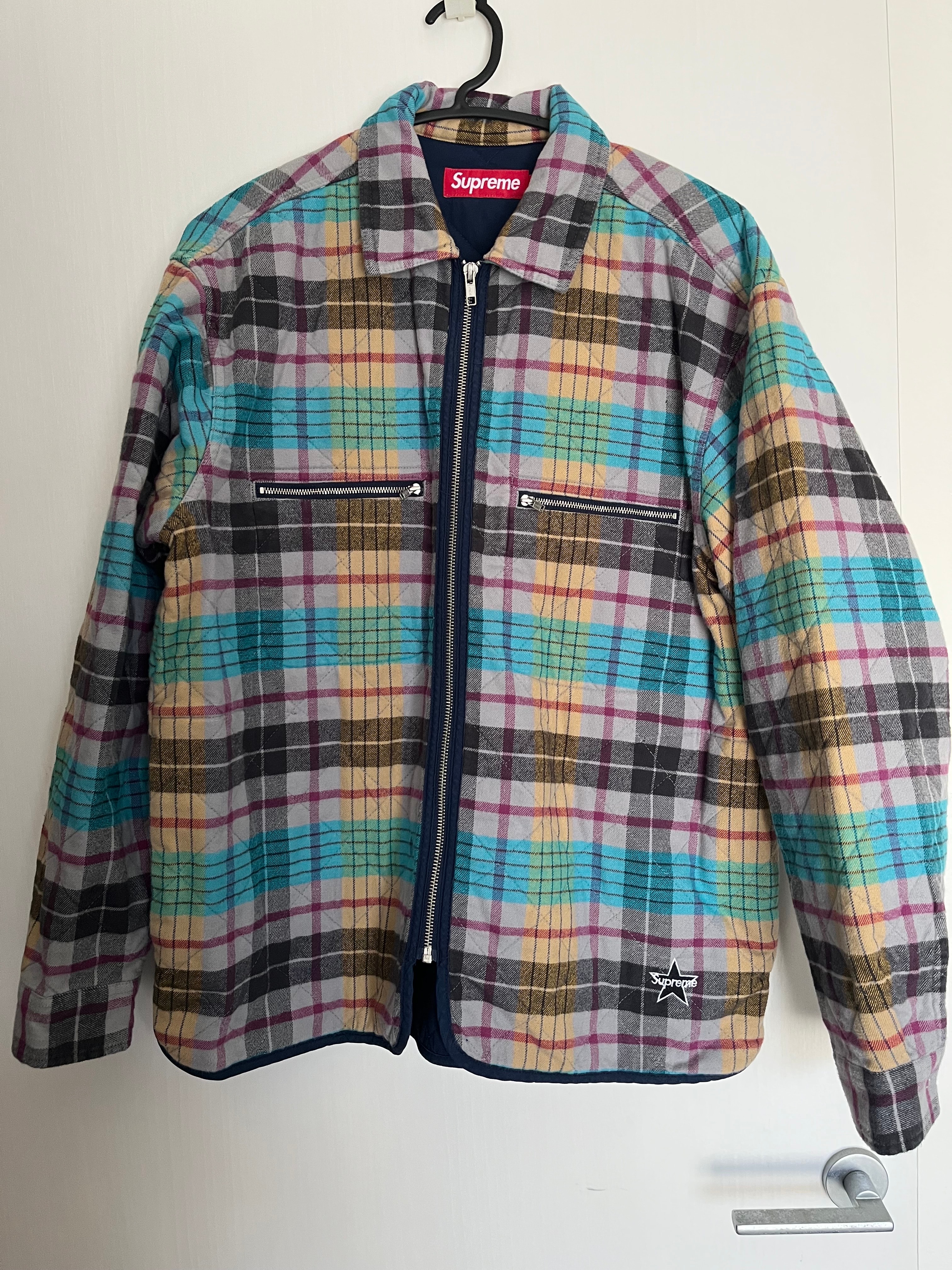 Supreme Quilted Flannel Zip Up Shirt "Multi"
